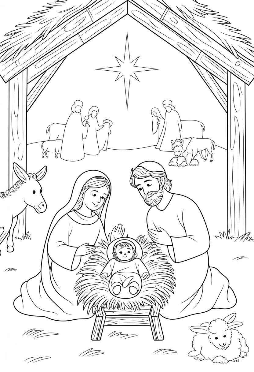 Desenho de Nascimento De Jesus Desenho Colorir Imprimir 27