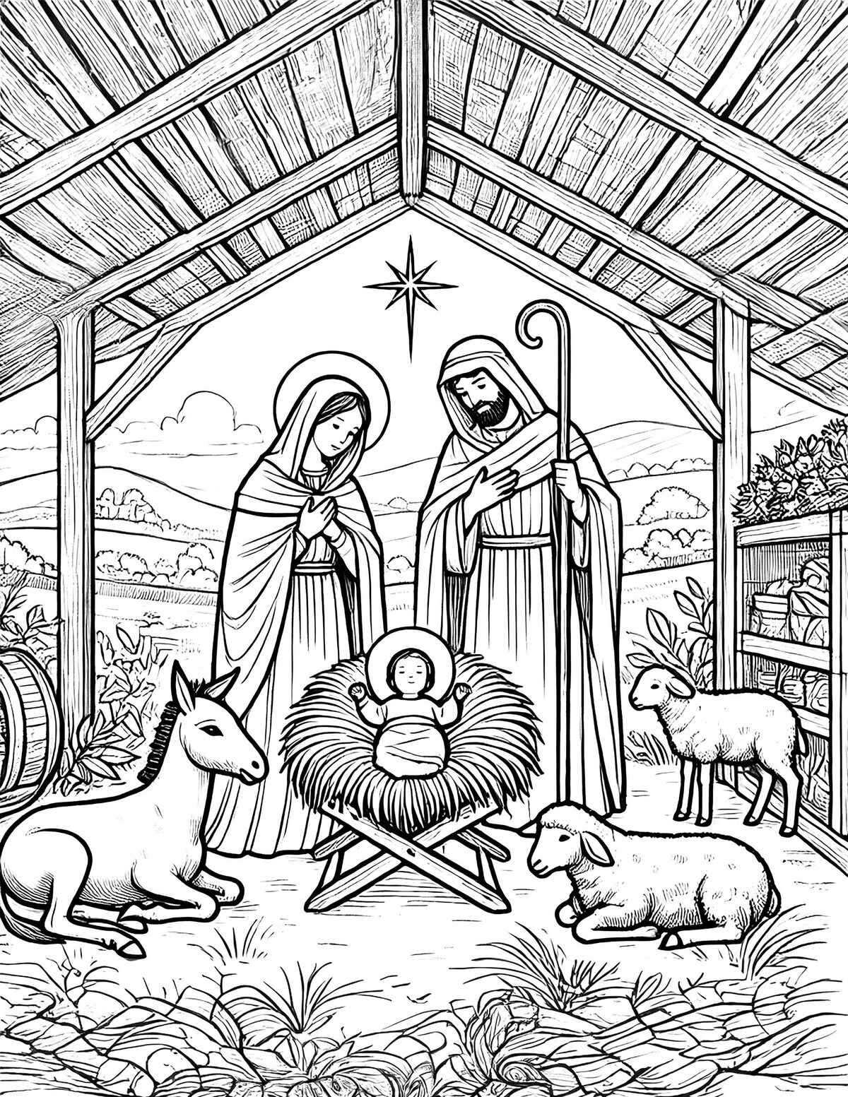 Desenho de Nascimento De Jesus Desenho Colorir Imprimir 28