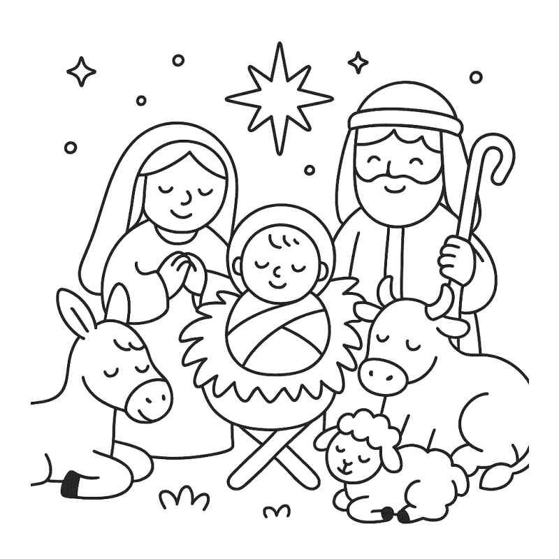 Desenho de Nascimento De Jesus Desenho Colorir Imprimir 32
