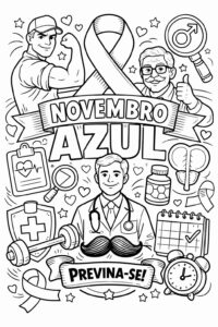 Desenho de Novembro Azul Desenho Colorir Imprimir 1