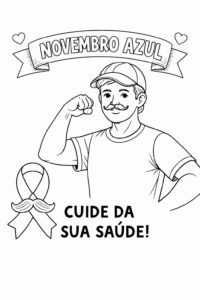 Desenho de Novembro Azul Desenho Colorir Imprimir 5