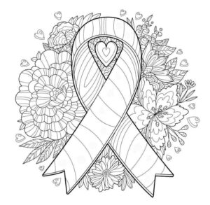 Desenho de Outubro Rosa Desenho Colorir Imprimir 01