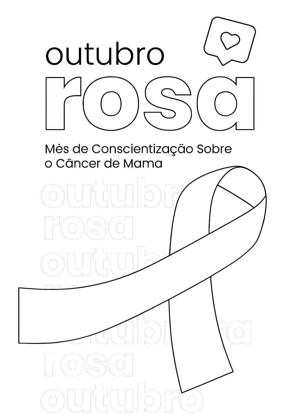 Desenho de Outubro Rosa Desenho Colorir Imprimir 05