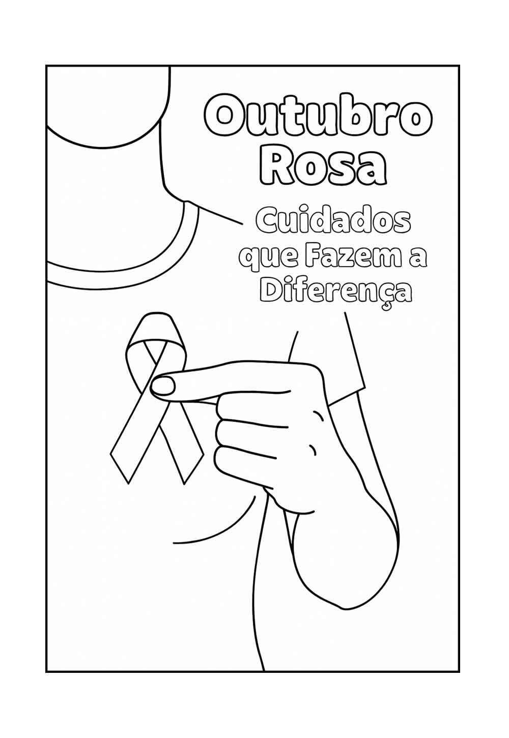 Desenho de Outubro Rosa Desenho Colorir Imprimir 06