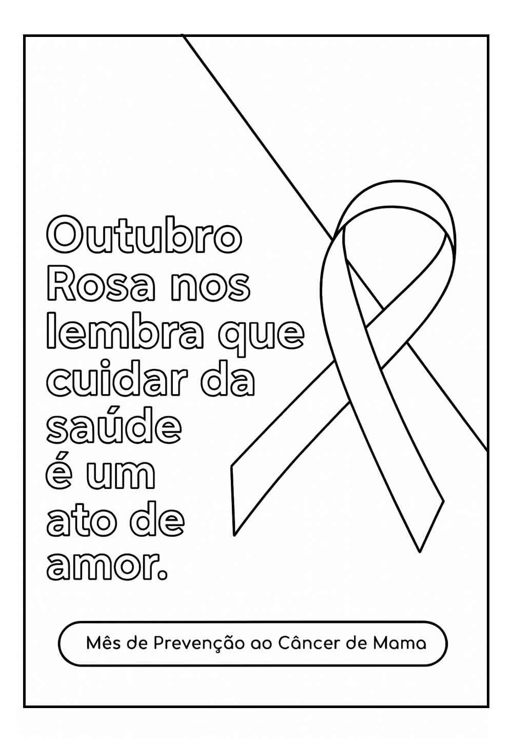 Desenho de Outubro Rosa Desenho Colorir Imprimir 10