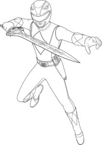 Desenho de Power Rangers Desenho Colorir Imprimir 01
