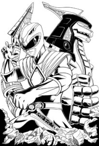 Desenho de Power Rangers Desenho Colorir Imprimir 03