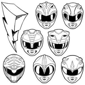 Desenho de Power Rangers Desenho Colorir Imprimir 07