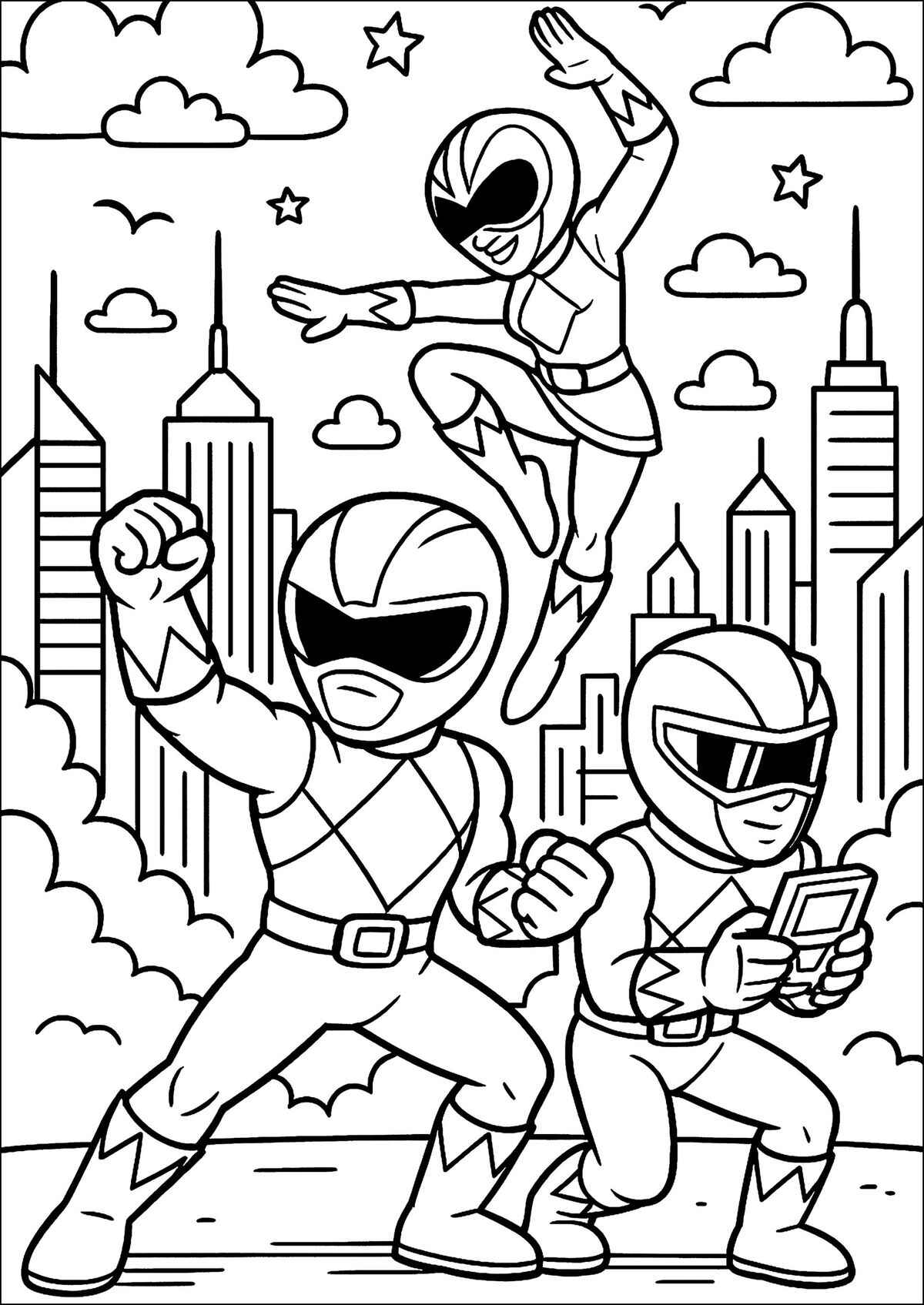 Desenho de Power Rangers Desenho Colorir Imprimir 12