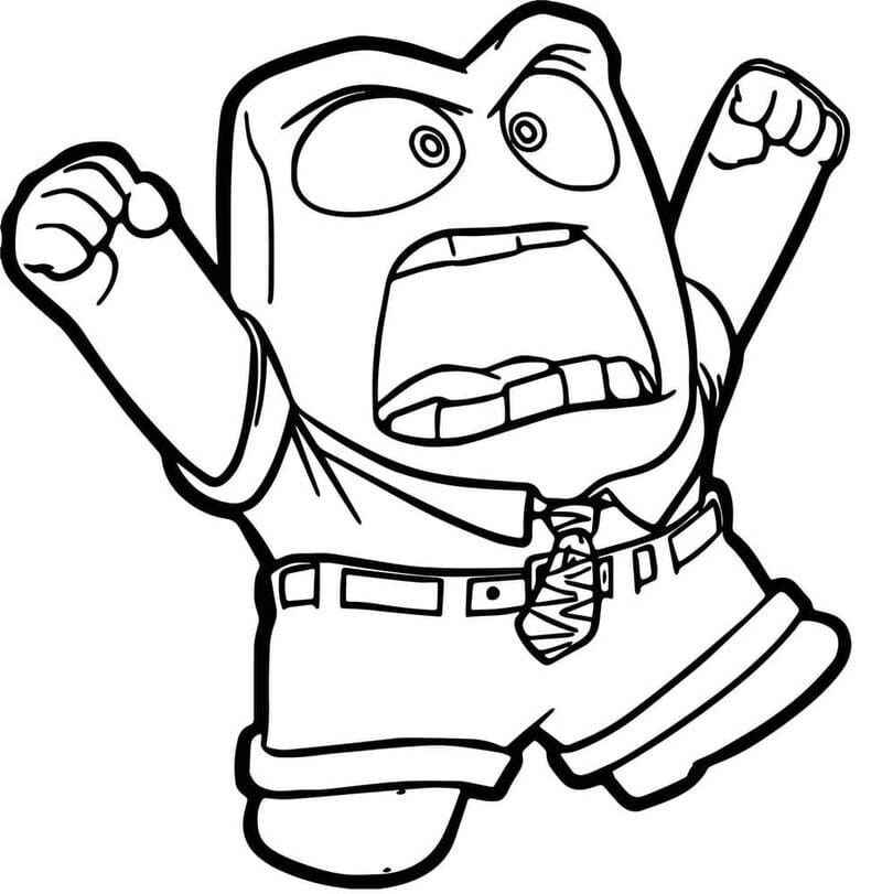 Desenho de Raiva Divertidamente Desenho Colorir Imprimir 01