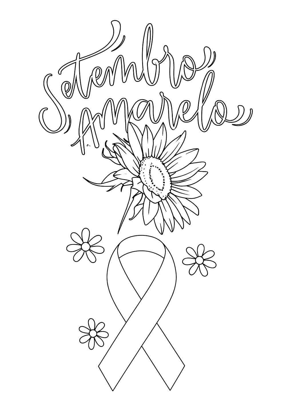Desenho de Setembro Amarelo Desenho Colorir Imprimir 01