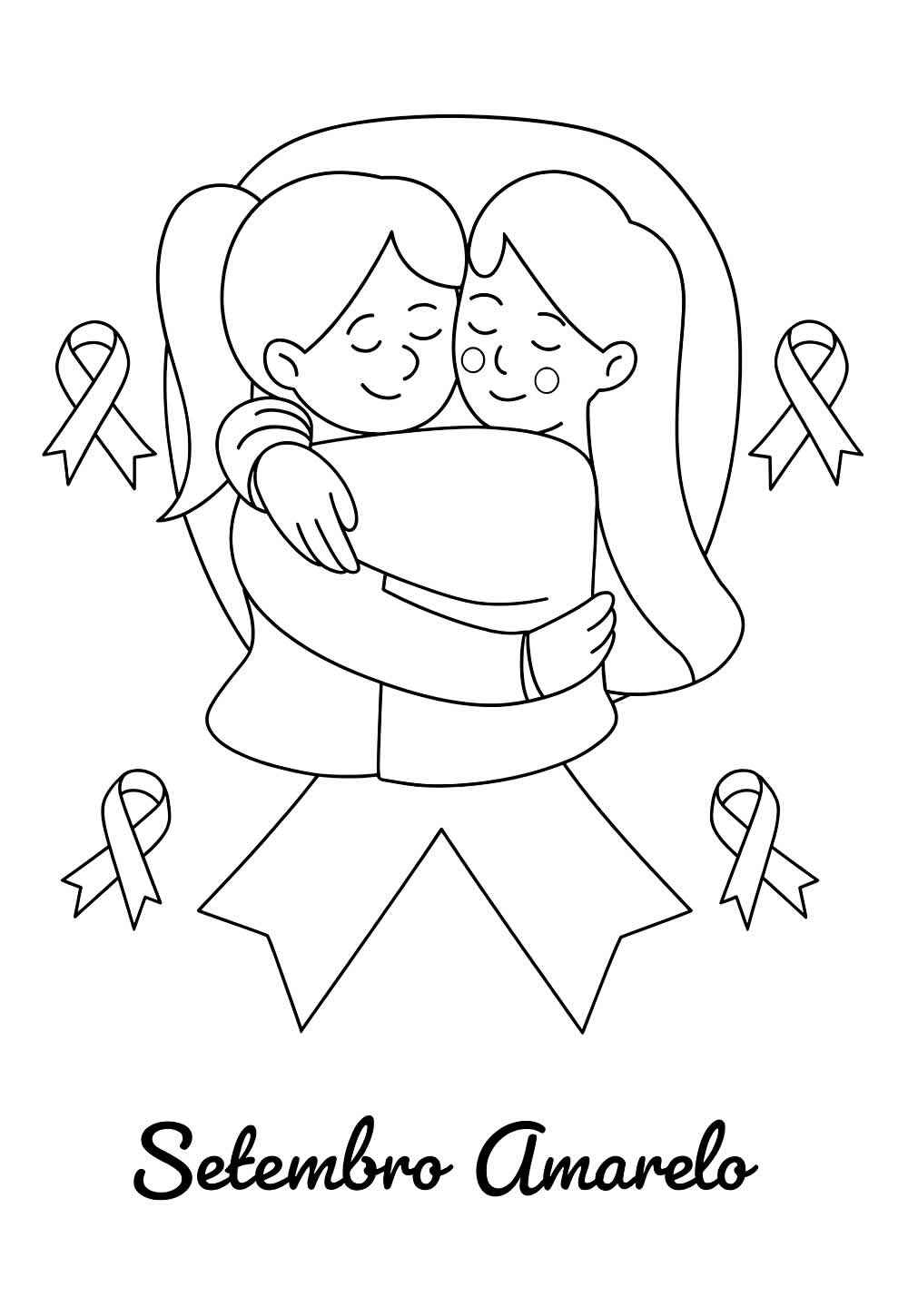 Desenho de Setembro Amarelo Desenho Colorir Imprimir 02