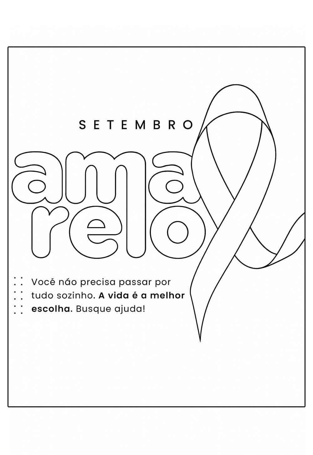 Desenho de Setembro Amarelo Desenho Colorir Imprimir 04