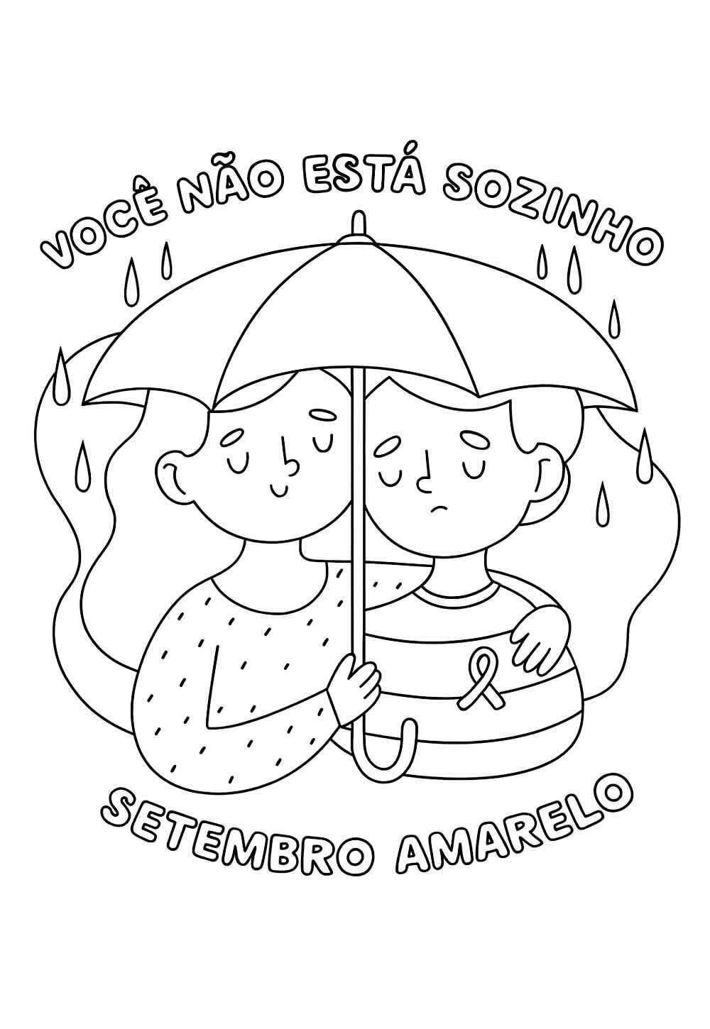 Desenho de Setembro Amarelo Desenho Colorir Imprimir 11