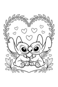 Desenho de Stitch Angel Desenho Colorir Imprimir 01