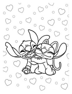 Desenho de Stitch Angel Desenho Colorir Imprimir 02