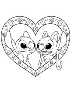 Desenho de Stitch Angel Desenho Colorir Imprimir 03