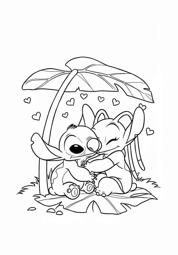 Desenho de Stitch Angel Desenho Colorir Imprimir 06