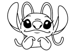 Desenho de Stitch Angel Desenho Colorir Imprimir 08