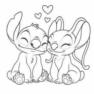 Desenho de Stitch Angel Desenho Colorir Imprimir 09