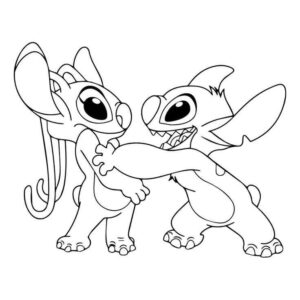 Desenho de Stitch Angel Desenho Colorir Imprimir 12