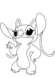 Desenho de Stitch Angel Desenho Colorir Imprimir 13