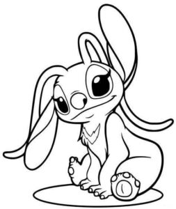 Desenho de Stitch Angel Desenho Colorir Imprimir 14