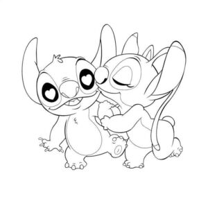 Desenho de Stitch Angel Desenho Colorir Imprimir 16