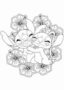 Desenho de Stitch Angel Desenho Colorir Imprimir 18