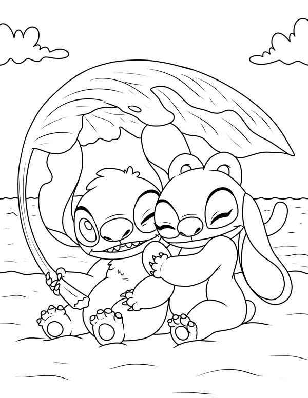 Desenho de Stitch Angel Desenho Colorir Imprimir 21