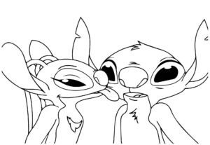 Desenho de Stitch Angel Desenho Colorir Imprimir 27