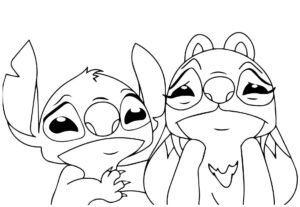 Desenho de Stitch Angel Desenho Colorir Imprimir 30