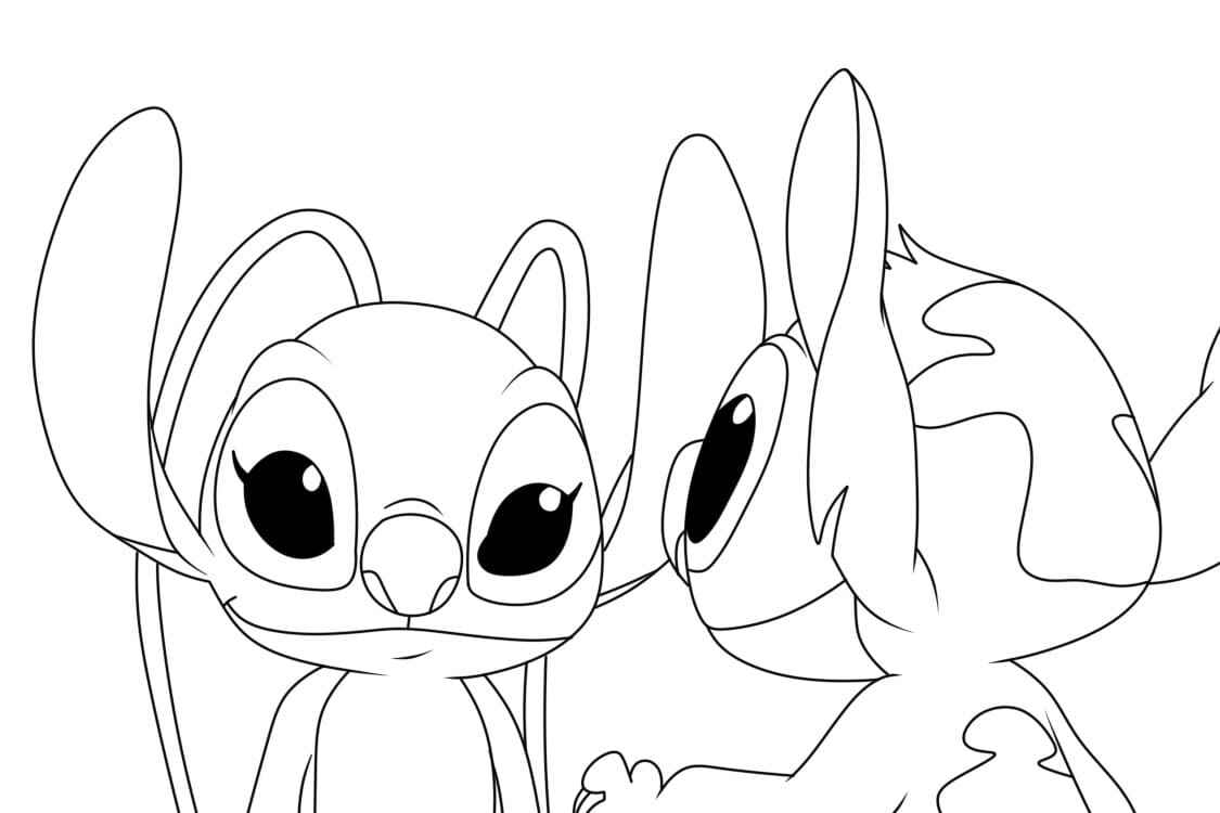 Desenho de Stitch Angel Desenho Colorir Imprimir 31