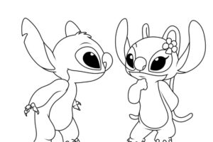 Desenho de Stitch Angel Desenho Colorir Imprimir 32