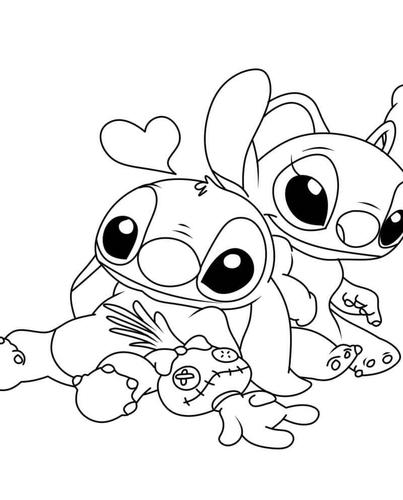 Desenho de Stitch Angel Desenho Colorir Imprimir 33