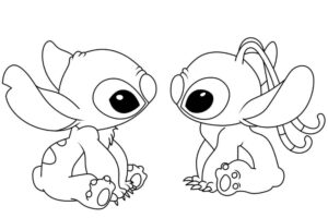 Desenho de Stitch Angel Desenho Colorir Imprimir 34