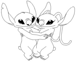 Desenho de Stitch Angel Desenho Colorir Imprimir 35