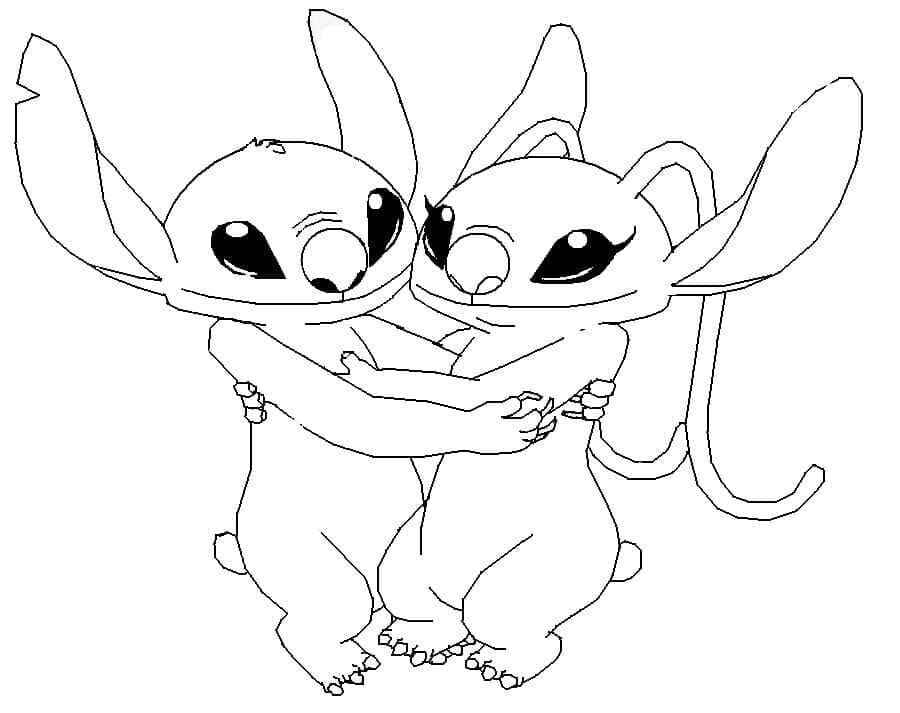 Desenho de Stitch Angel Desenho Colorir Imprimir 35