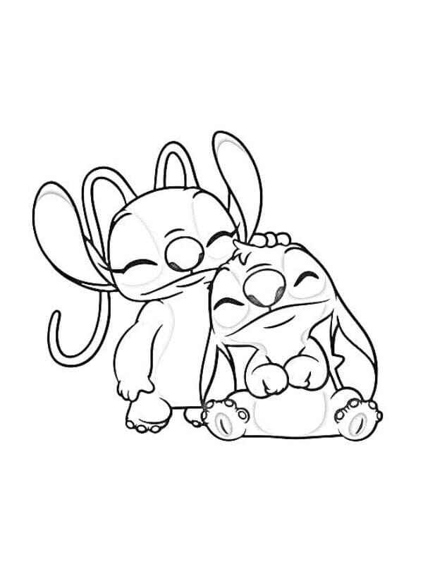 Desenho de Stitch Angel Desenho Colorir Imprimir 37