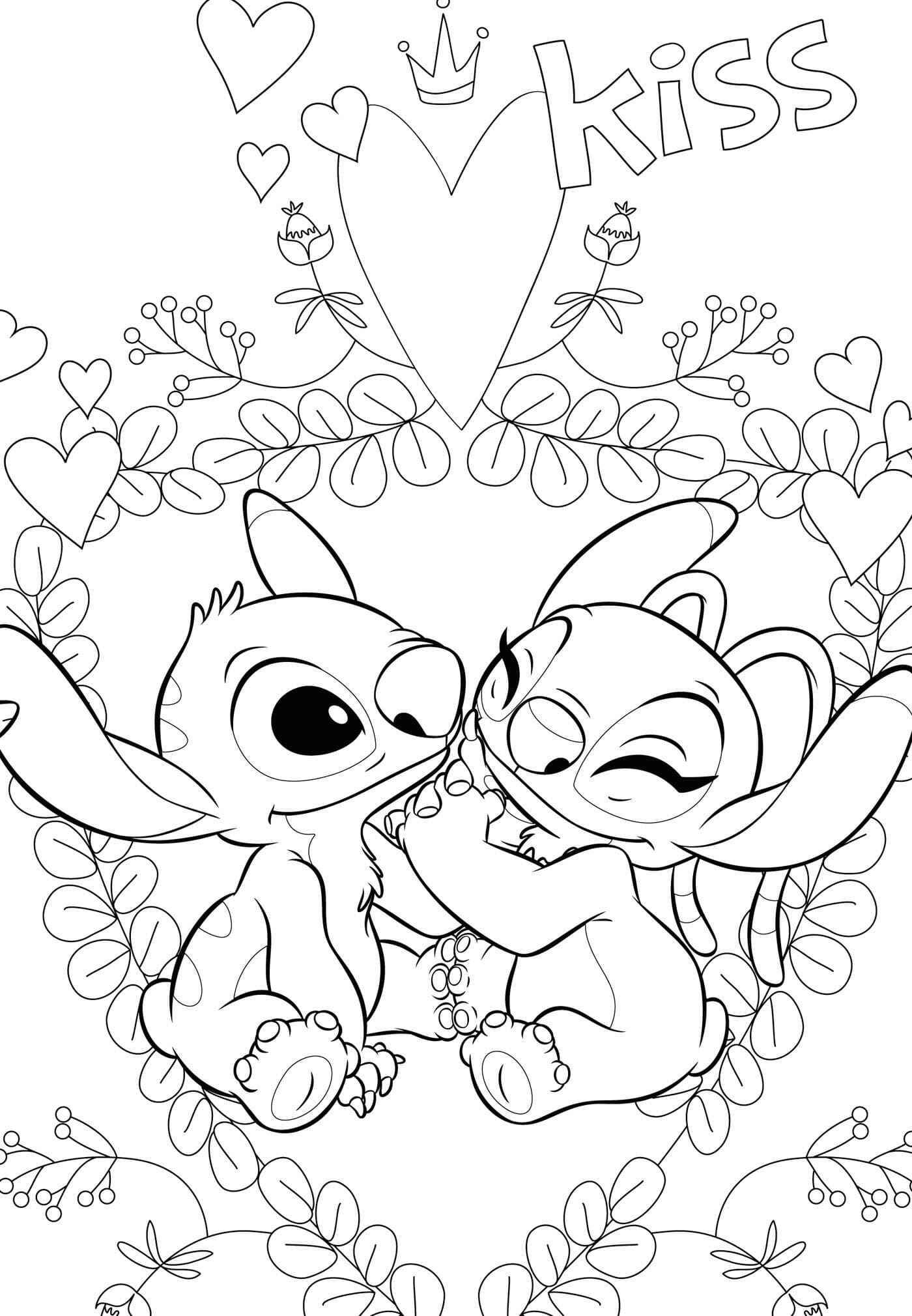 Desenho de Stitch Angel Desenho Colorir Imprimir 39