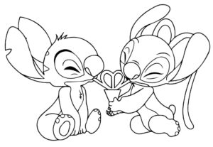 Desenho de Stitch Angel Desenho Colorir Imprimir 42