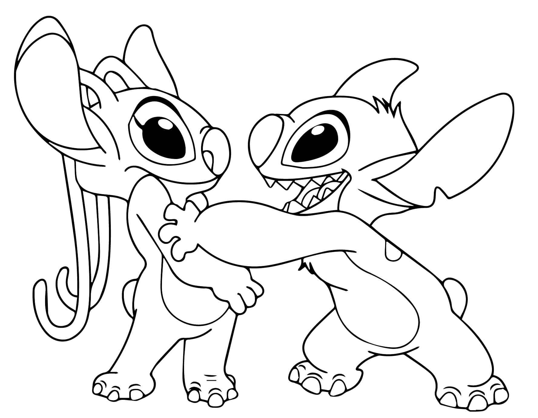 Desenho de Stitch Angel Desenho Colorir Imprimir 45