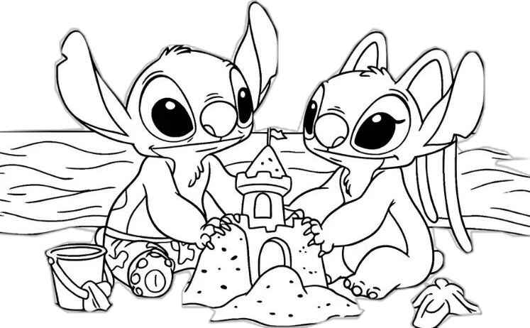 Desenho de Stitch Angel Desenho Colorir Imprimir 48