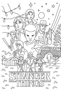 Desenho de Stranger Things Desenho Colorir Imprimir 06