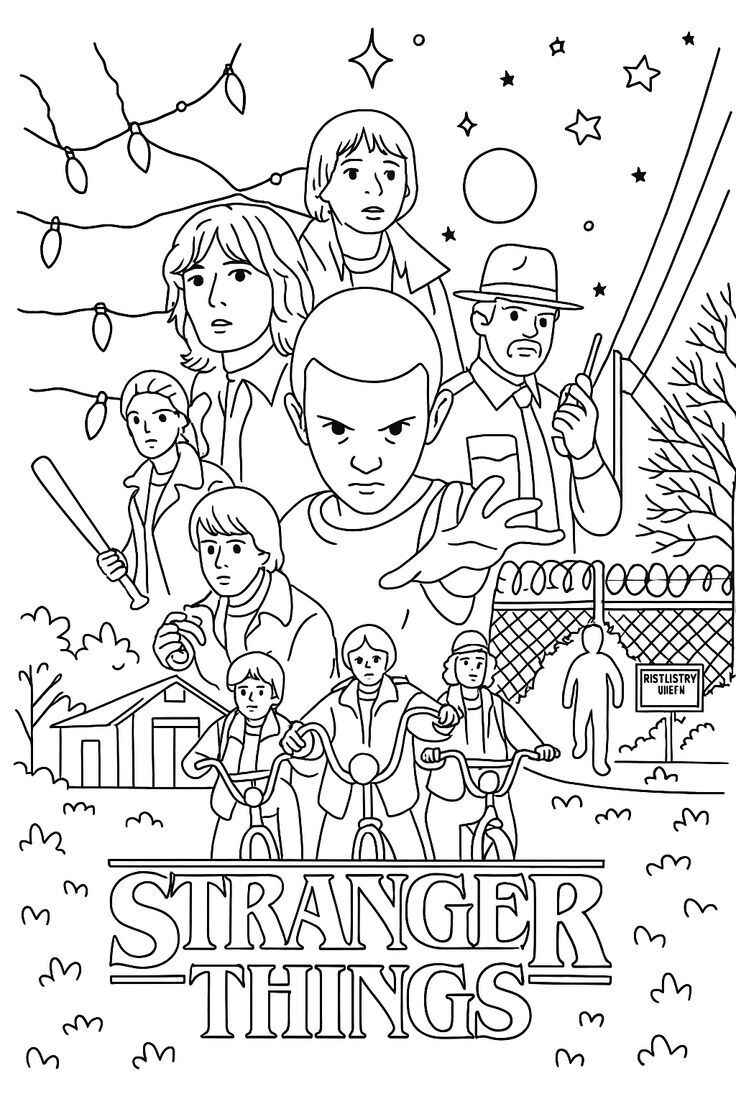 Desenho de Stranger Things Desenho Colorir Imprimir 06