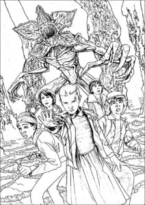 Desenho de Stranger Things Desenho Colorir Imprimir 12