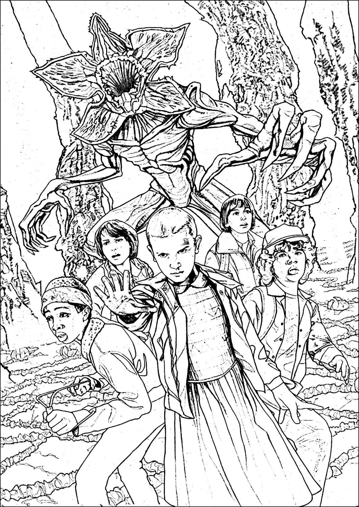Desenho de Stranger Things Desenho Colorir Imprimir 12