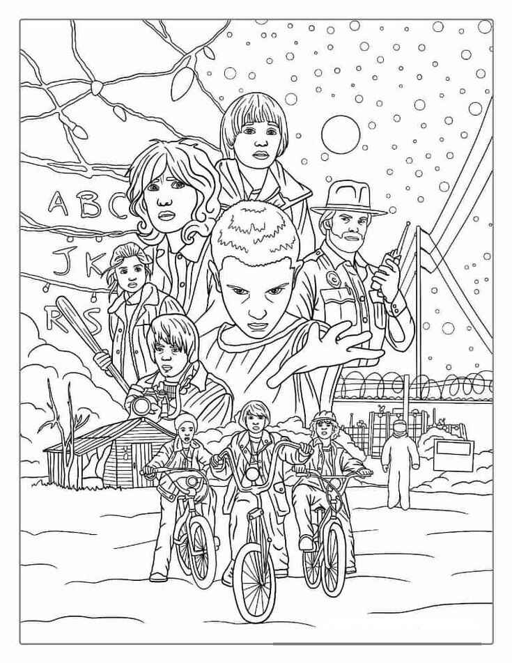 Desenho de Stranger Things Desenho Colorir Imprimir 13