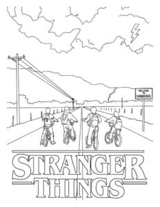 Desenho de Stranger Things Desenho Colorir Imprimir 21