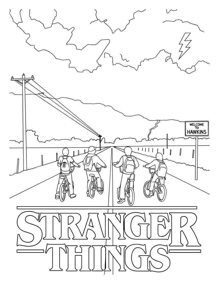 Desenho de Stranger Things Desenho Colorir Imprimir 21